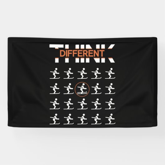 Skien je hiel vrij - denk aan een andere slag spandoek (Horizontaal)