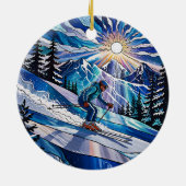 Skiën Kerst Ornament (Achterkant)