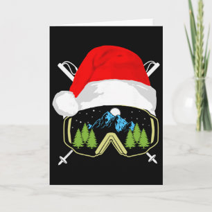 Skiën Kerstman Kleding Voor Mannen Kinderen Snowbo Kaart