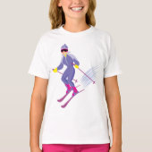Skiën Meisjes T-shirt (Voorkant)