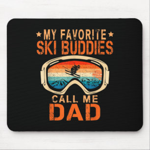 Skiën - mijn favoriete ski-makkers noemen me papa  muismat