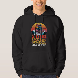 Skiën naar school als een pro hoodie
