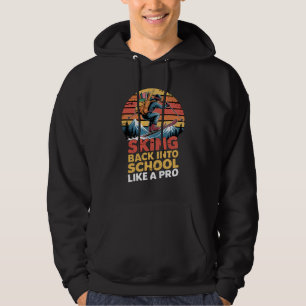 Skiën naar school als een pro hoodie