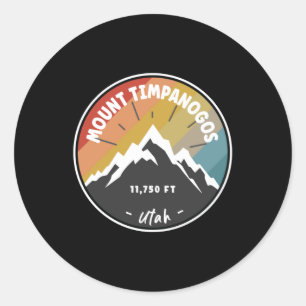 Skien op de berg Timpanogos - Utah Ronde Sticker