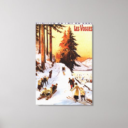 Skiën op het Poster Vosges Canvas Afdruk (Voorkant)