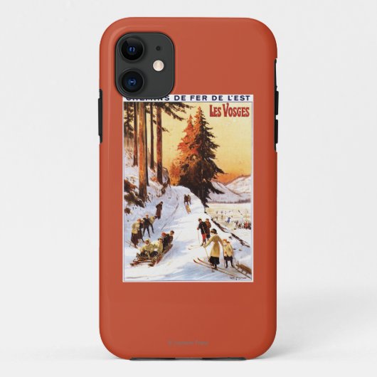 Skiën op het Poster Vosges Case-Mate iPhone Case (Achterkant)
