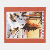 Skiën op het Poster Vosges Fleece Deken (Voorkant (Horizontaal))