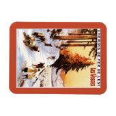 Skiën op het Poster Vosges Magneet (Horizontaal)