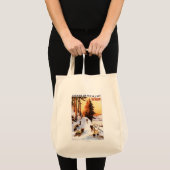 Skiën op het Poster Vosges Tote Bag (Voorkant (product))
