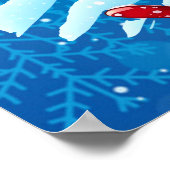 Skiën Santa Poster (Hoek)