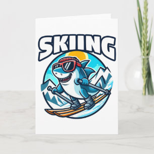 Skiën Shark Sport Skiër Kaart