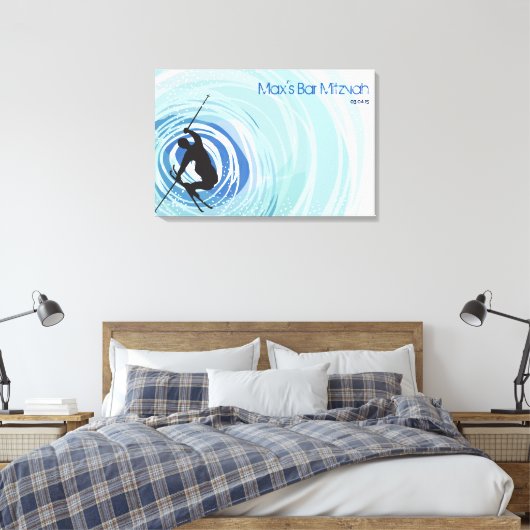 SKIËN Sign-In Memory Board Canvas Afdruk (Insitu (Slaapkamer))