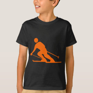 Skiën - Sinaasappel T-shirt