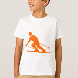 Skiën - Sinaasappel T-shirt