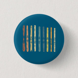 Skiën Ski Boards Cadeau Ronde Button 3,2 Cm