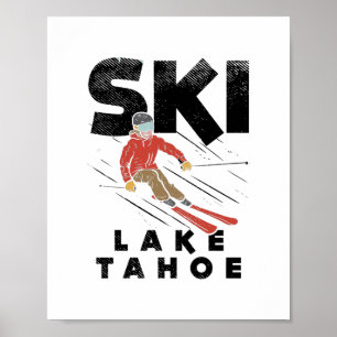 Skiën - Ski Lake Tahoe Poster