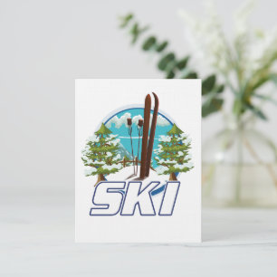 Skiën, ski-posterlogo.