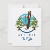 Skiën, ski-posterlogo. (Achterkant)