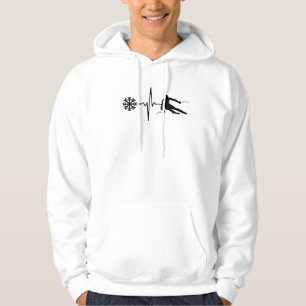 Skiën - Skiën Heartbeat Skier Gift Hoodie