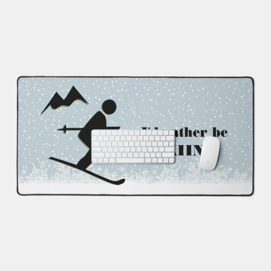Skiën Skier Design Desk Mat (Keyboard & Muis)