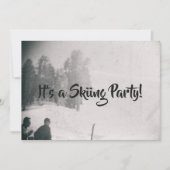 Skiën Skihelling Party Retro Snow Mountain Kaart (Voorkant)
