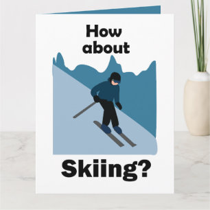 Skiën Skiloper Hoe Zit Het Met Skiën Ski Feest Kaart
