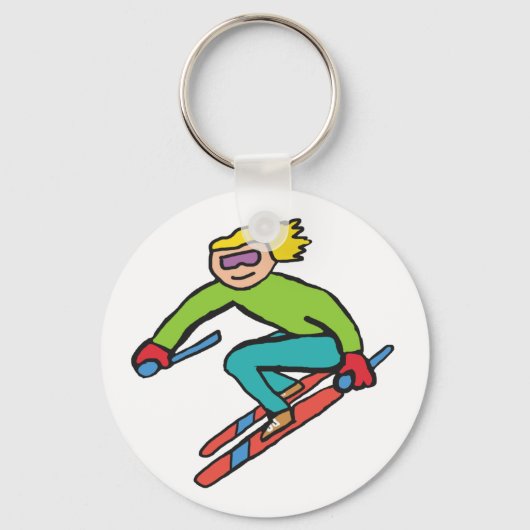 Skiën Sleutelhanger (Voorkant)