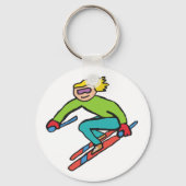Skiën Sleutelhanger (Achterkant)