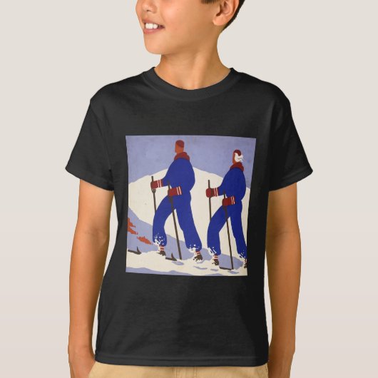Skiën t-shirt (Voorkant)