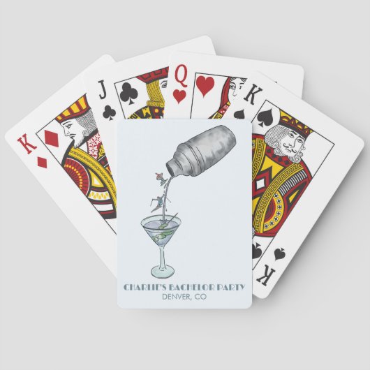 Skiën vrijgezellenfeest pokerkaarten (Achterkant)