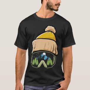 Skiën Wintersport Skihoed Snowboardbril Sneeuw T-shirt