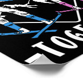 Skiend Couple We Ski-Long Together Skier Winter Poster (Hoek)