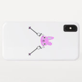 Skiende konijn met skipolen Case-Mate iPhone case (Achterkant (horizontaal))