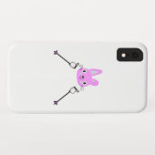 Skiende konijn met skipolen Case-Mate iPhone case (Achterkant (horizontaal))