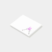 Skiende konijn met skipolen post-it® notes (Schuin)