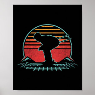 Skiende Retro 80s Stijlvolle Skier Cadeau Poster