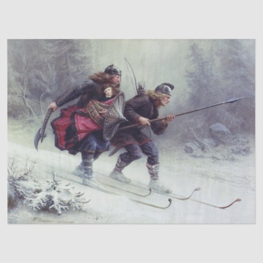 Skiende vogelpoten over de berg tissuepapier (Voorkant)