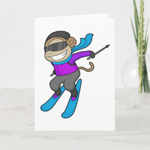 Skiër Aap Ski Kaart