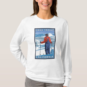 Skier Admiring - Lake Tahoe, Californië T-shirt