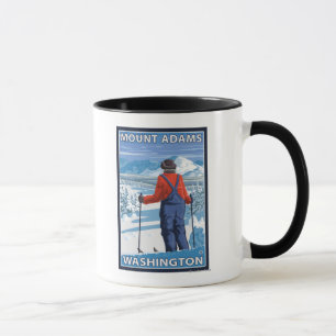 Skier Admiring - Mount Adams, Washington Mok