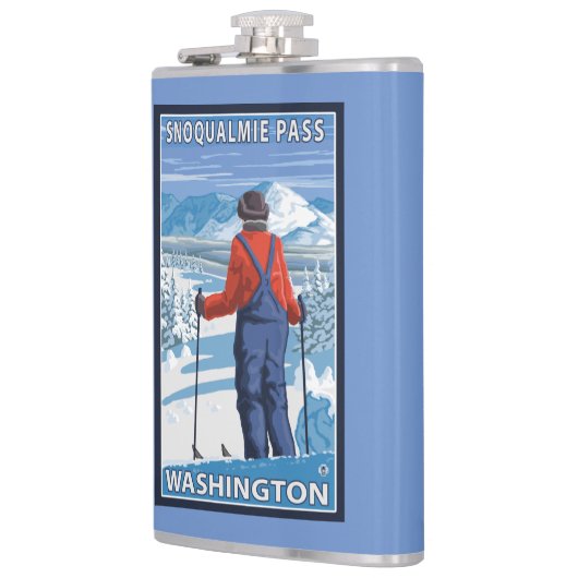 Skier Admiring - Snoqualmie Pass, Washington Heupfles (Links)