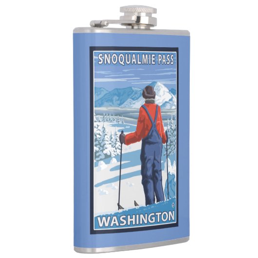 Skier Admiring - Snoqualmie Pass, Washington Heupfles (Rechts)