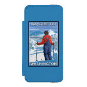 Skier Admiring - Snoqualmie Pass, Washington Incipio iPhone Portemonnee Hoesje (Voorkant Agenda)