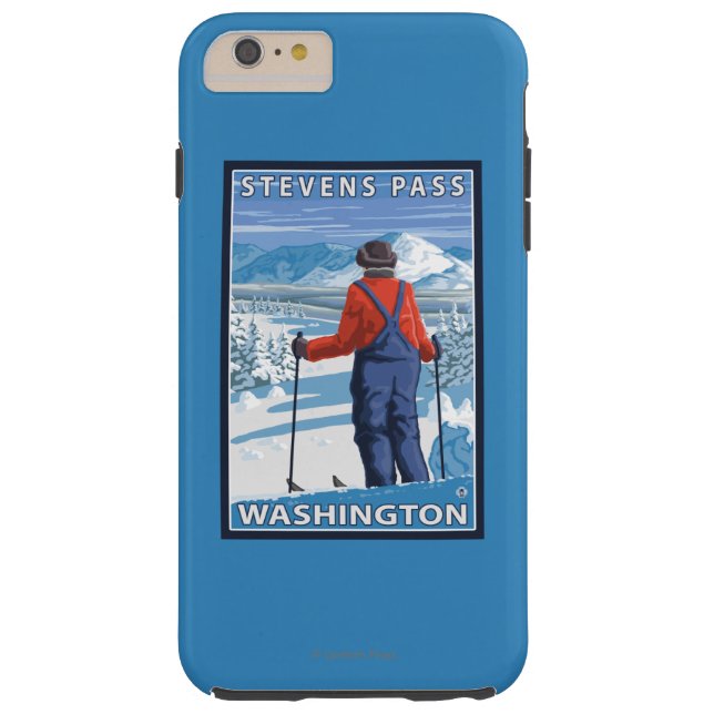 Skier Admiring - Stevens Pass, Washington Case-Mate iPhone Case (Achterkant)