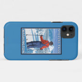 Skier Admiring - Stevens Pass, Washington Case-Mate iPhone Case (Achterkant (horizontaal))