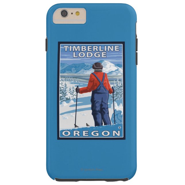 Skier Admiring - Timberline Lodge, Oregon Case-Mate iPhone Case (Achterkant)