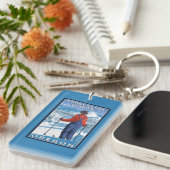 Skier Admiring - Timberline Lodge, Oregon Sleutelhanger (Voorkant Rechts)