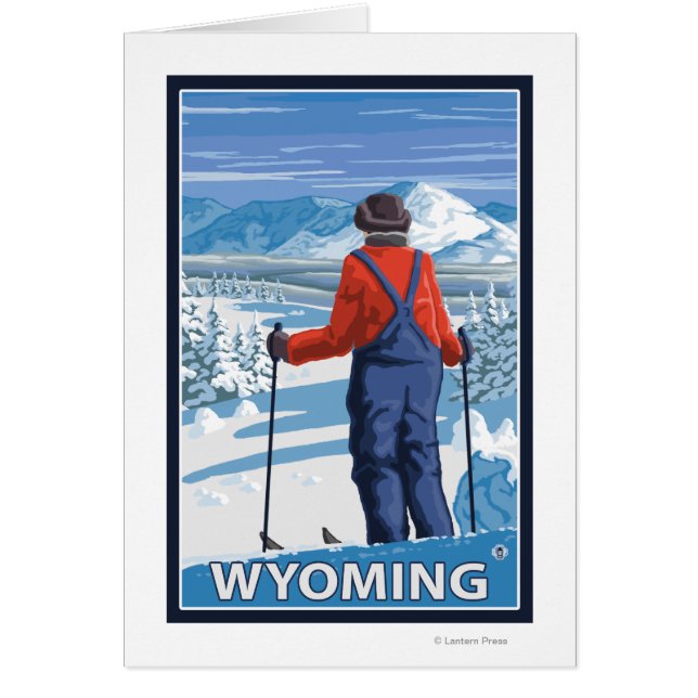 Skier AdmiringWyoming (Devant)