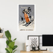 Skier Bière - Impression Boîte d'Allumettes - Art (Bureau à domicile)