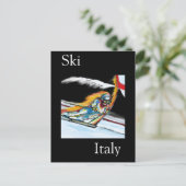 SKIËR BRIEFKAART (Staand voorkant)